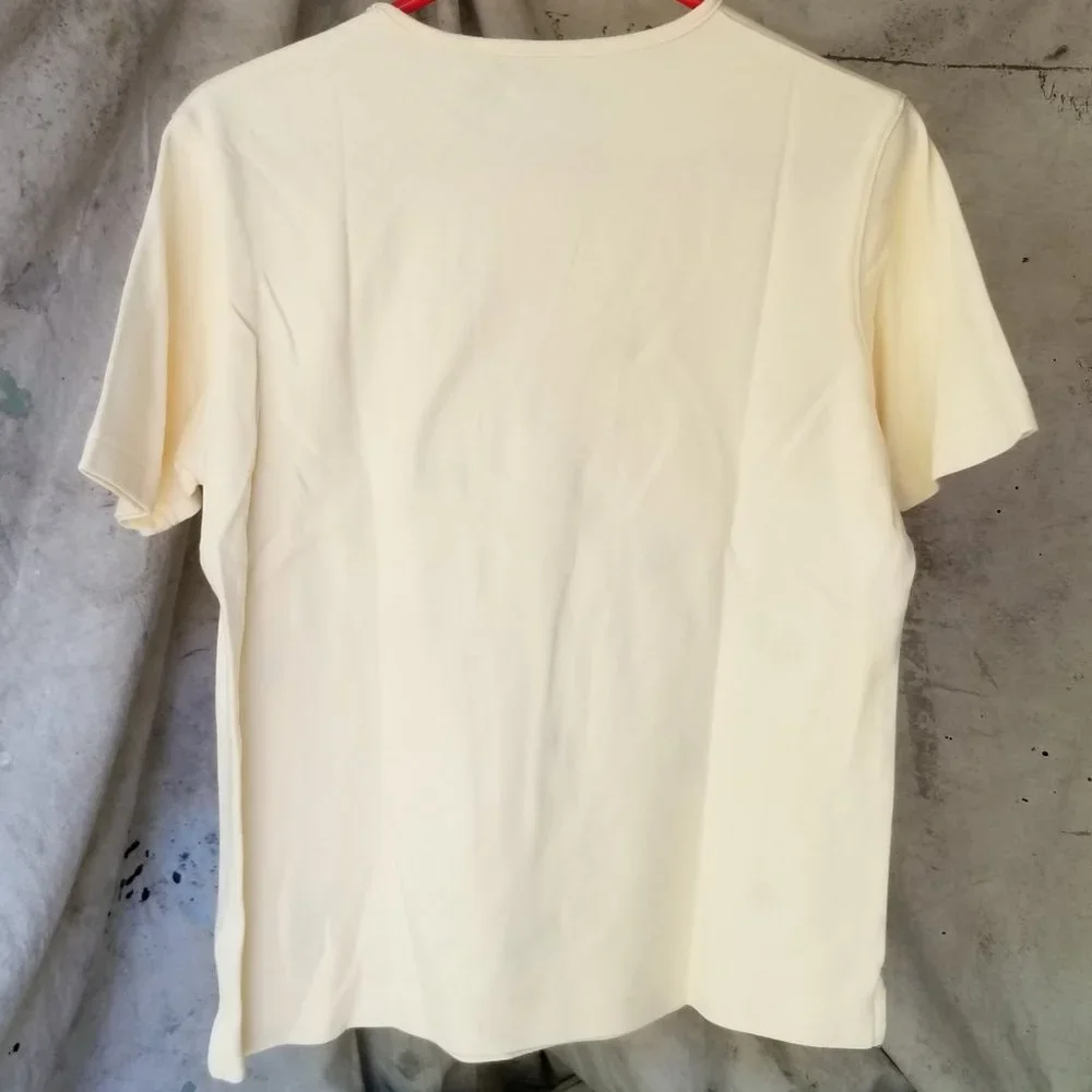 Classic Elements Women's Cotton and Polyester Short Sleeve Crew Neck Blouse sz M - Picture 2 of 3